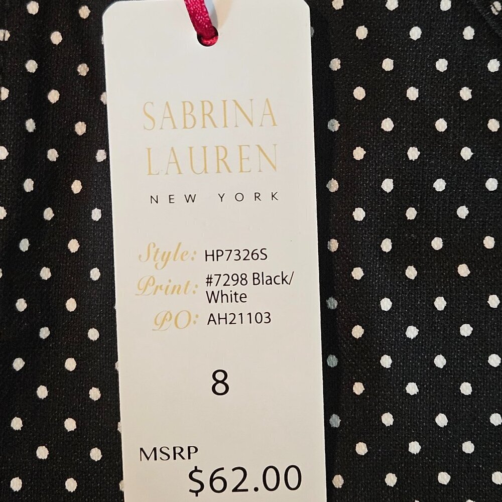 Sabrina Lauren Polka Dots Perfect Fit Ultra Soft Stretch Shorts Women’s Size 8 - Picture 8 of 9